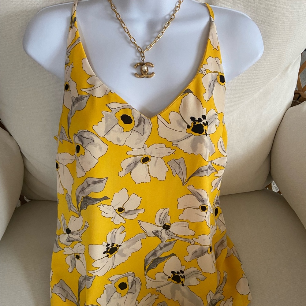 Banana Republic yellow floral camisole